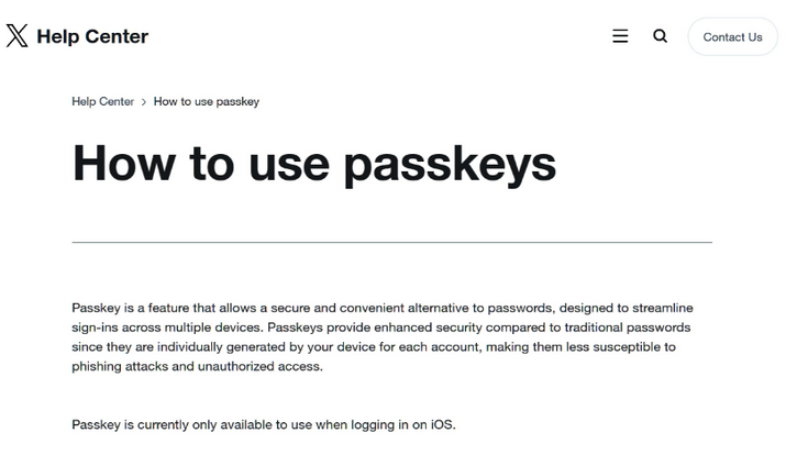志丹苹果维修店铺分享iOS用户如何通过通行密钥(Passkey)登录 