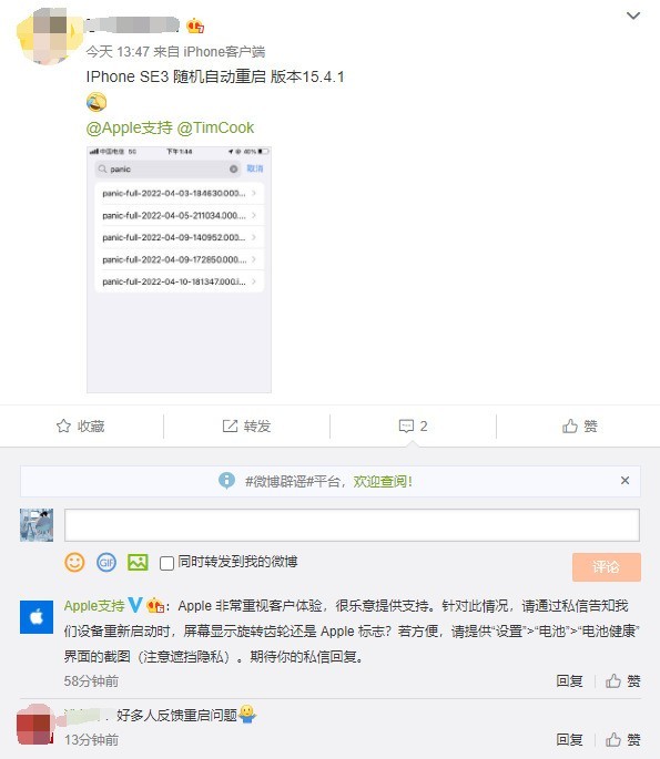 志丹苹果13维修分享iPhone SE 3重启死机怎么办 